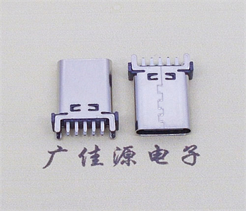 四川TYPE-C10P立式四脚插板端子插或贴母座 高度H=13.1、13.7、15mm